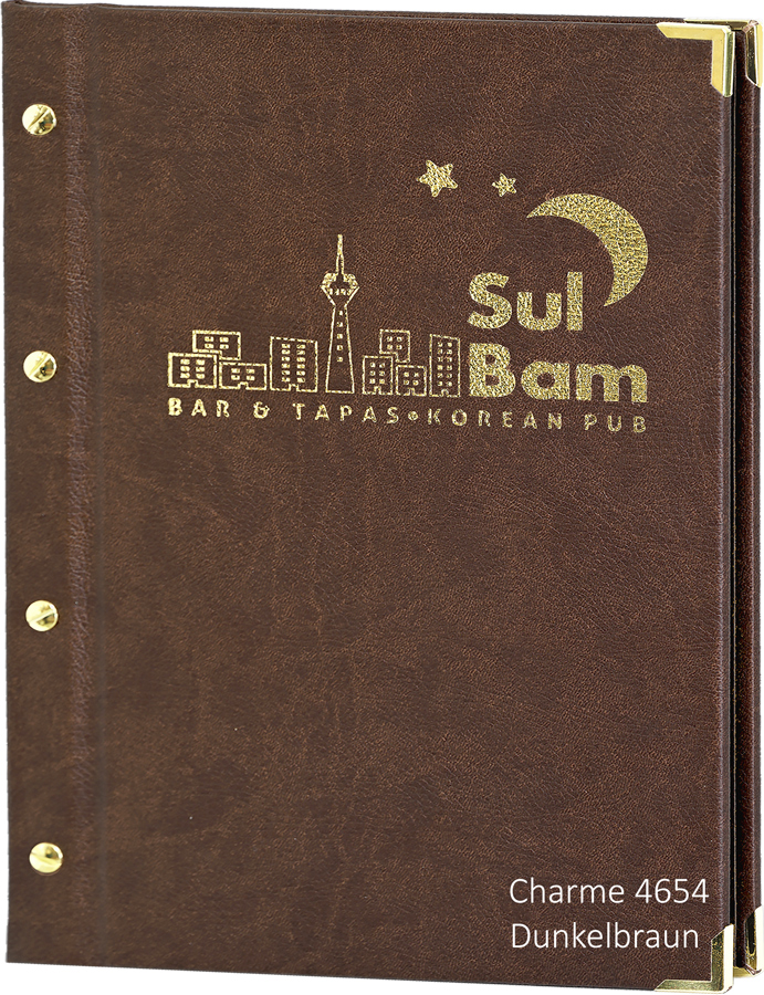 Boulevard Designleder mit Logo. 12 Formate und 12 Farben lieferbar.